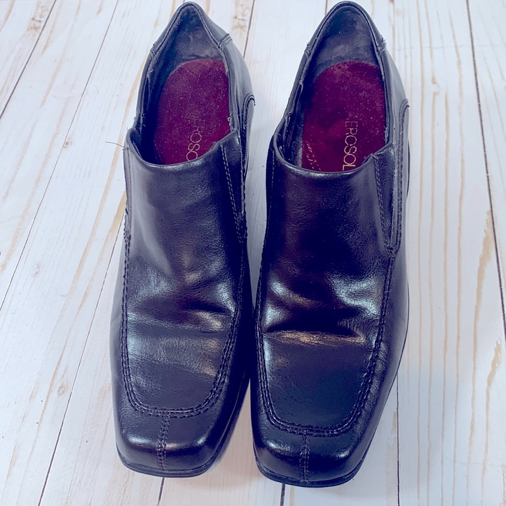 Aerosoles brown leather size 8 1/2 heels
